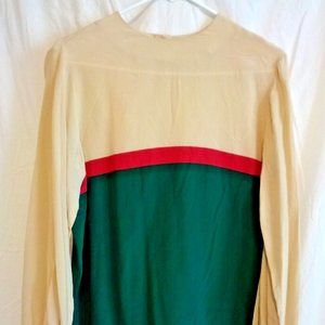 Andieano Deline Italy 100% Silk Blouse Size 9 / 10